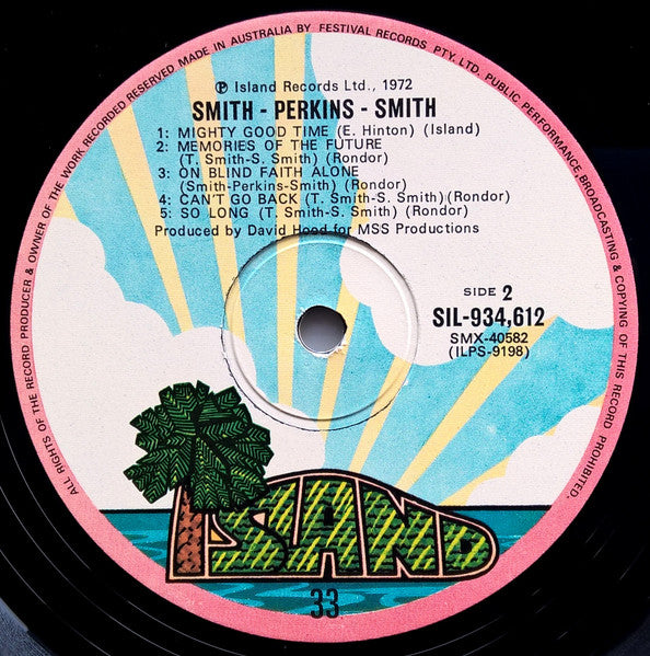 Smith, Perkins & Smith – Smith Perkins Smith LP vinyl record, image 4 of 4