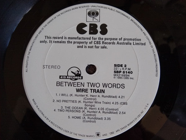 Wire Train – Between Two Words LP vinyl record, image 6 of 7