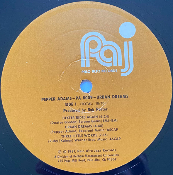 Pepper Adams – Urban Dreams LP vinyl record, image 3 of 4
