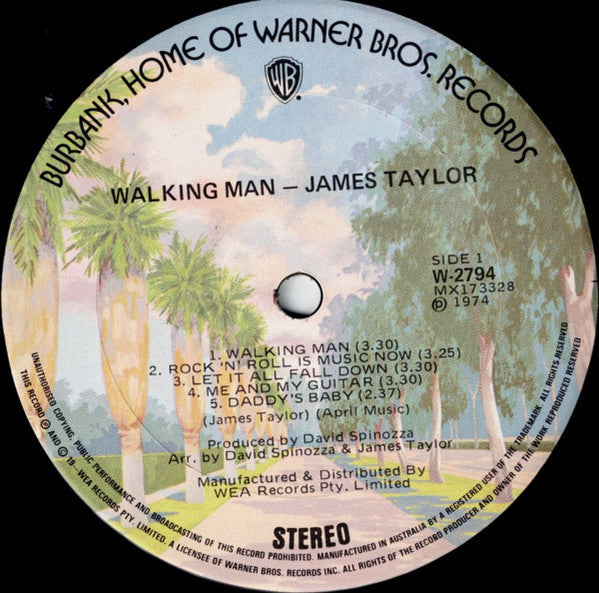 James Taylor – Walking Man LP vinyl record, image 3 of 6