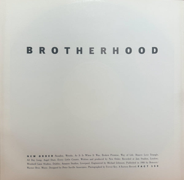 New Order – Brotherhood LP vinyl record, image 4 of 4