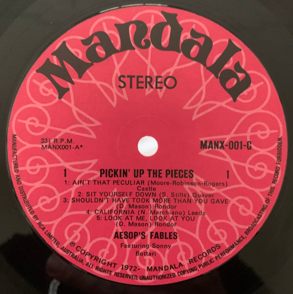 Aesop's Fables, Sonny Bottari – Pickin' Up The Pieces LP vinyl record, image 3 of 4