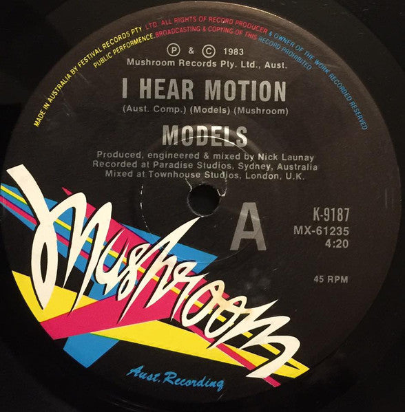 Models – I Hear Motion 7" vinyl record