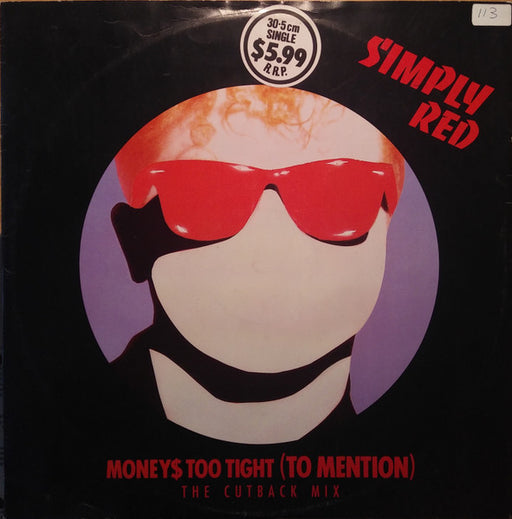 Simply Red – Money's Too Tight (To Mention) 12" vinyl record, image 1 of 3