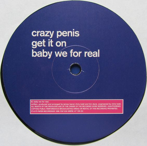 Crazy Penis – Get It On 12" vinyl record, image 4 of 5