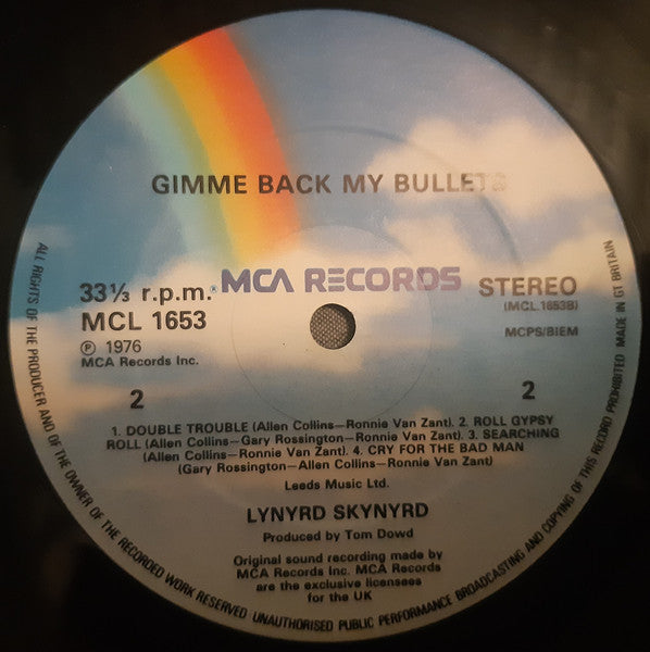 Lynyrd Skynyrd – Gimme Back My Bullets LP vinyl record, image 4 of 7