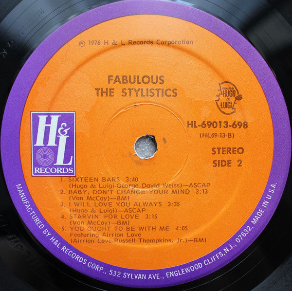 The Stylistics – Fabulous LP vinyl record, image 4 of 4