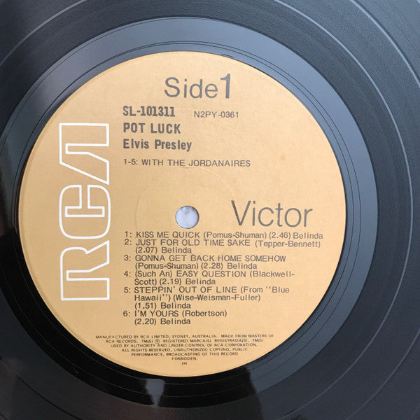 Elvis Presley – Pot Luck LP vinyl record, image 3 of 4