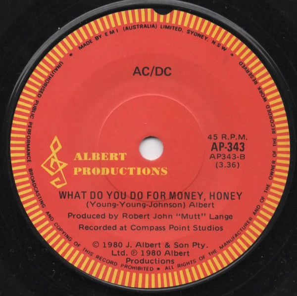 AC/DC – You Shook Me All Night Long 7" vinyl record, image 2 of 3