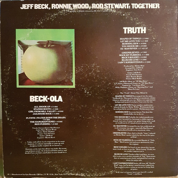 Jeff Beck – Truth/Beck-ola (2xLP) LP vinyl record, image 2 of 8