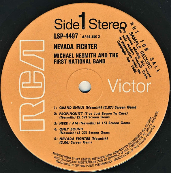 Michael Nesmith & The First National Band – Nevada Fighter LP vinyl record, image 3 of 4