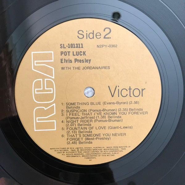 Elvis Presley – Pot Luck LP vinyl record, image 4 of 4