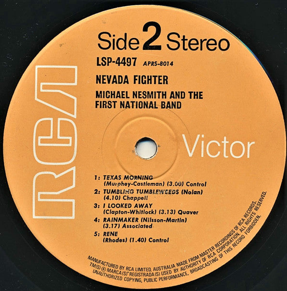 Michael Nesmith & The First National Band – Nevada Fighter LP vinyl record, image 4 of 4