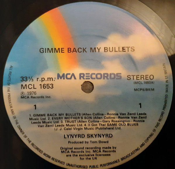 Lynyrd Skynyrd – Gimme Back My Bullets LP vinyl record, image 3 of 7