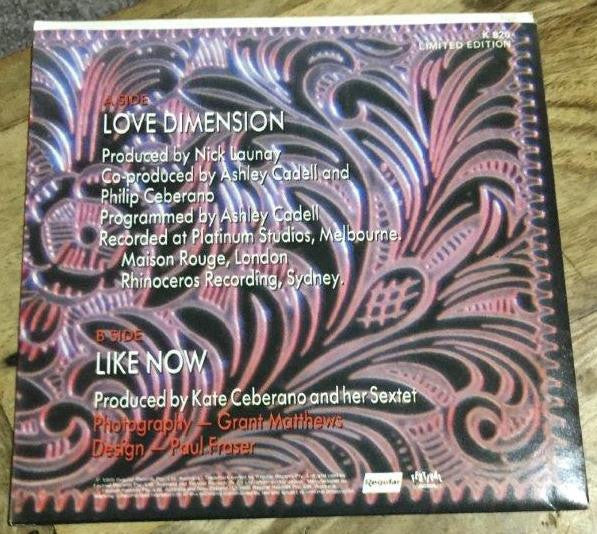 Kate Ceberano – Love Dimension 7" vinyl record, image 2 of 6