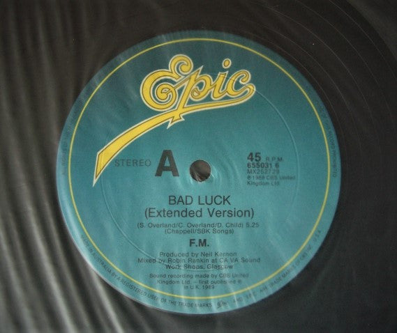 FM – Bad Luck 12" vinyl record, image 3 of 4