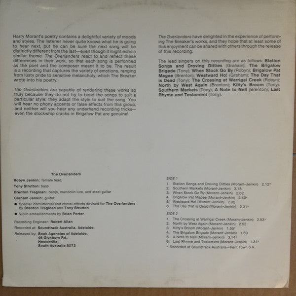 The Overlanders – The Overlanders Sing Songs Of The Breaker LP vinyl record, image 2 of 3