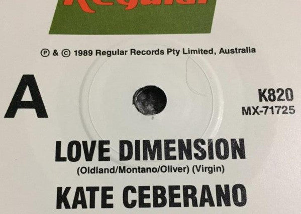 Kate Ceberano – Love Dimension 7" vinyl record, image 4 of 6