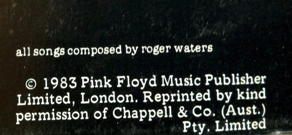 Pink Floyd – The Final Cut LP vinyl record, image 9 of 9