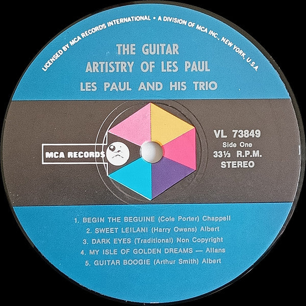 Les Paul And His Trio – The Guitar Artistry Of Les Paul LP vinyl record, image 3 of 4