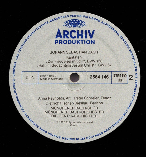 Johann Sebastian Bach, Edith Mathis, Anna Reynolds, Peter Schreier, Dietrich Fischer-Dieskau, Münchener Bach-Chor, Münchener Bach-Orchester – Kantaten Ostern = Easter = Pâques (6xLP) LP vinyl record, image 10 of 10