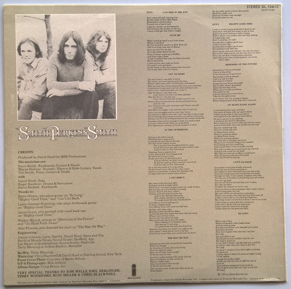 Smith, Perkins & Smith – Smith Perkins Smith LP vinyl record, image 2 of 4