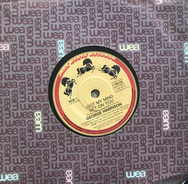 George Harrison – Got My Mind Set On You 7" vinyl record, image 3 of 3