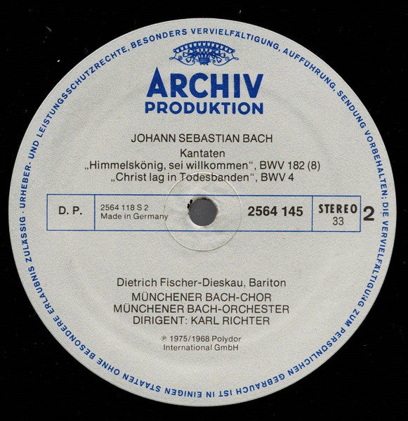 Johann Sebastian Bach, Edith Mathis, Anna Reynolds, Peter Schreier, Dietrich Fischer-Dieskau, Münchener Bach-Chor, Münchener Bach-Orchester – Kantaten Ostern = Easter = Pâques (6xLP) LP vinyl record, image 8 of 10