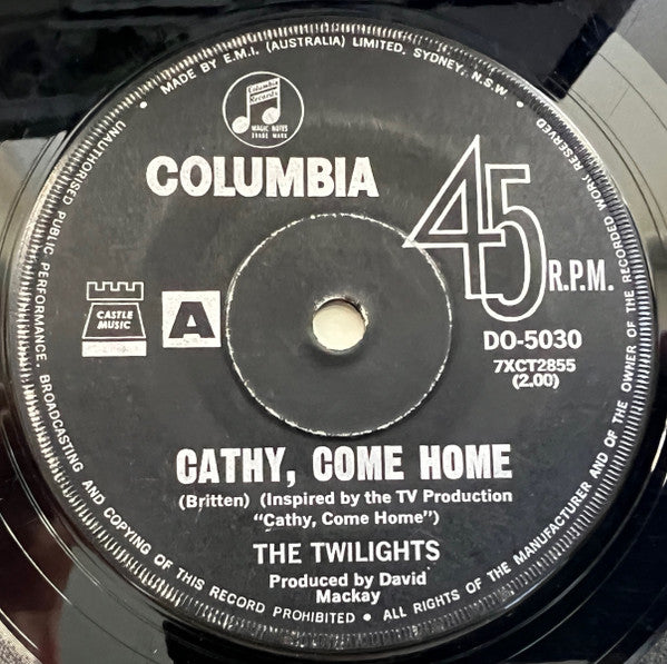 The Twilights – Cathy, Come Home / The Way They Play 7" vinyl record, image 1 of 2