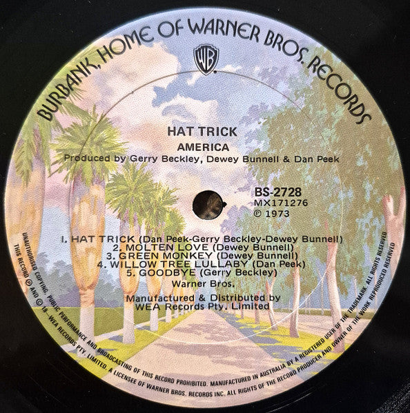 America – Hat Trick LP vinyl record, image 7 of 8