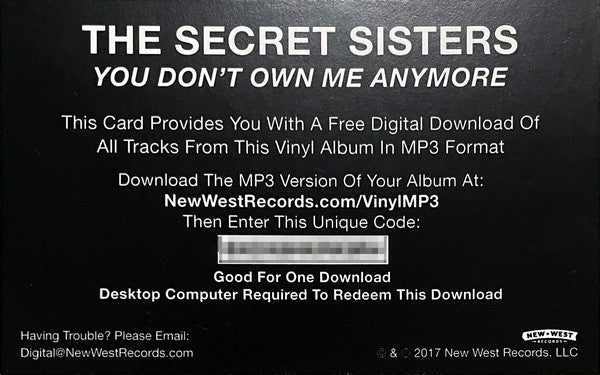 The Secret Sisters – You Don't Own Me Anymore LP vinyl record, image 10 of 10