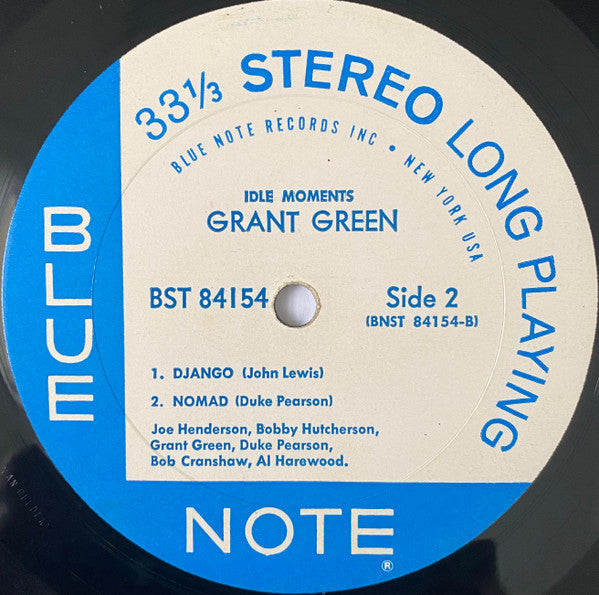 Grant Green – Idle Moments LP vinyl record, image 4 of 4