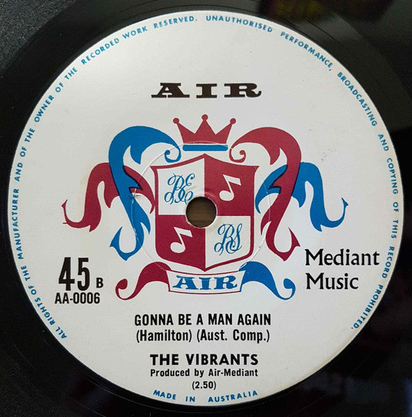 The Vibrants – Give Me Just A Little More Time/Gonna Be A Man Again 7" vinyl record