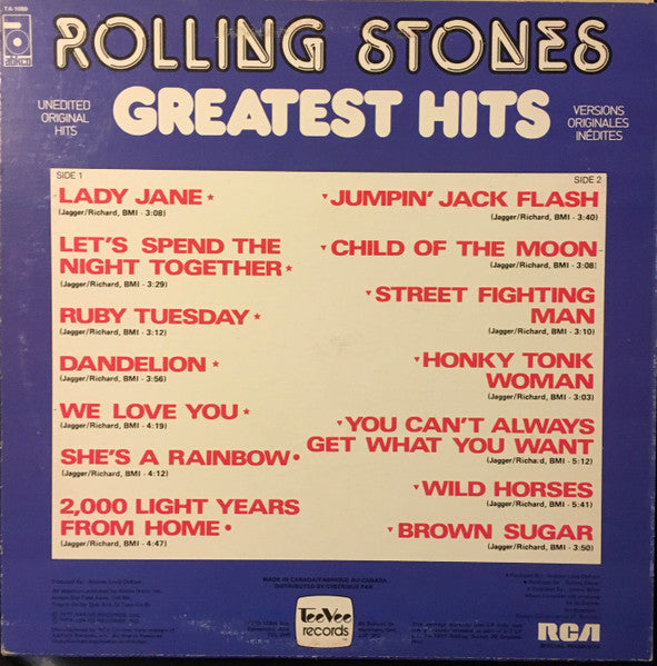 The Rolling Stones – Greatest Hits Vol. II LP vinyl record, image 2 of 4