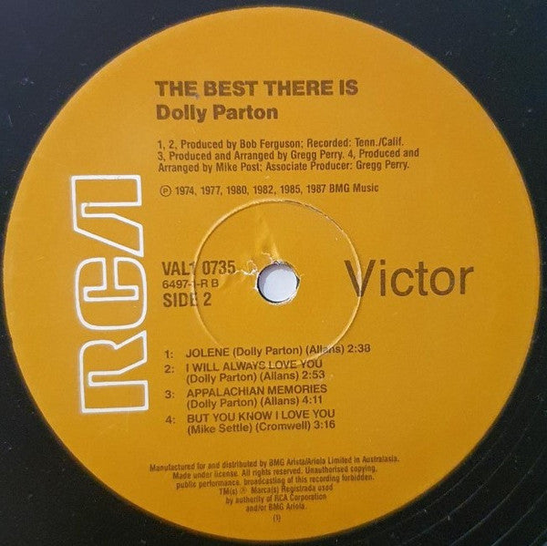 Dolly Parton – The Best There Is LP vinyl record, image 4 of 4