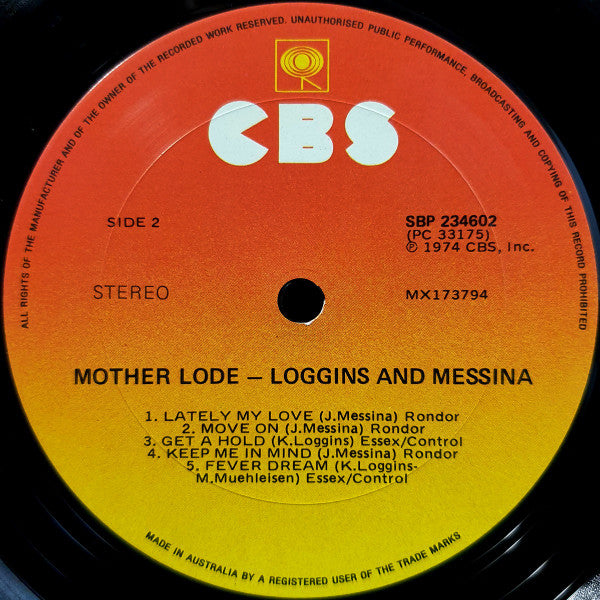 Loggins And Messina – Mother Lode LP vinyl record, image 4 of 4