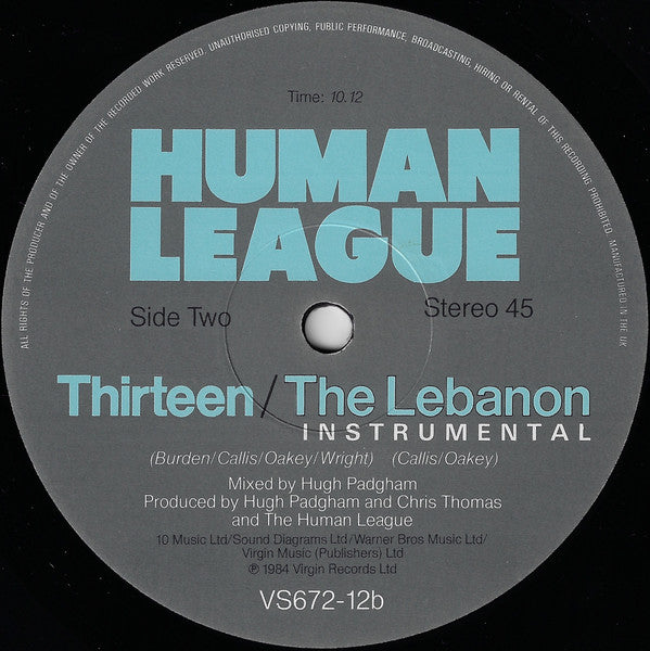 The Human League – The Lebanon 12" vinyl record, image 4 of 4