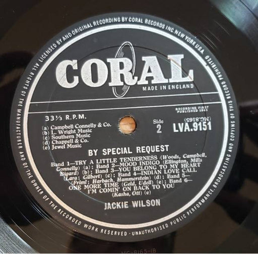 Jackie Wilson – By Special Request LP vinyl record, image 1 of 2