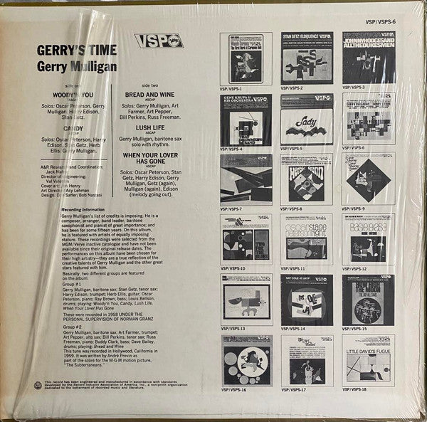 Gerry Mulligan – Gerry's Time LP vinyl record, image 2 of 10