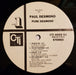 Paul Desmond – Pure Desmond LP vinyl record, image 5 of 6