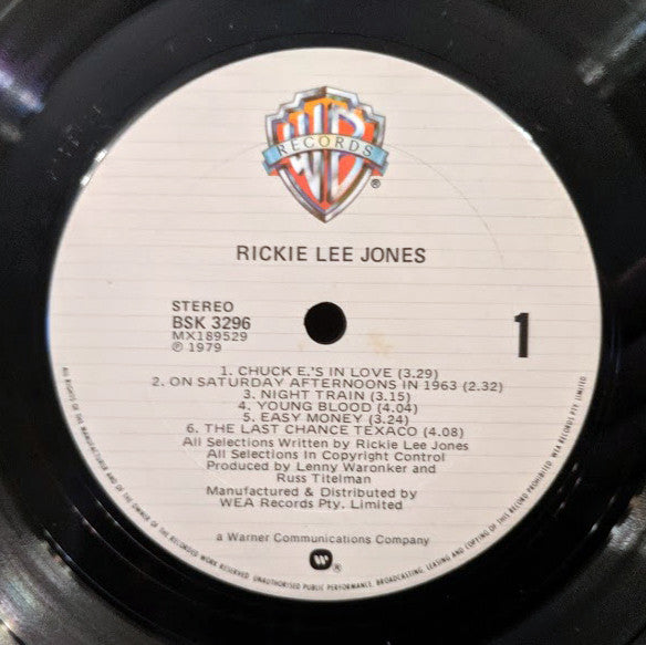Rickie Lee Jones – Rickie Lee Jones LP vinyl record, image 3 of 4