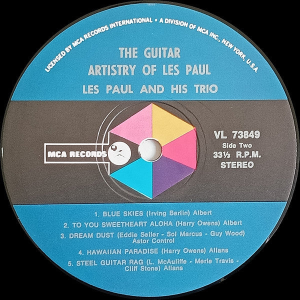 Les Paul And His Trio – The Guitar Artistry Of Les Paul LP vinyl record, image 4 of 4