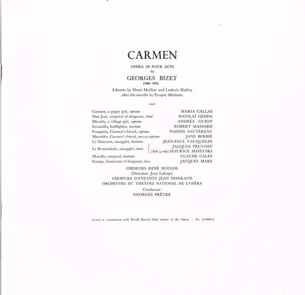 Maria Callas – Carmen (3xLP) LP vinyl record, image 10 of 10