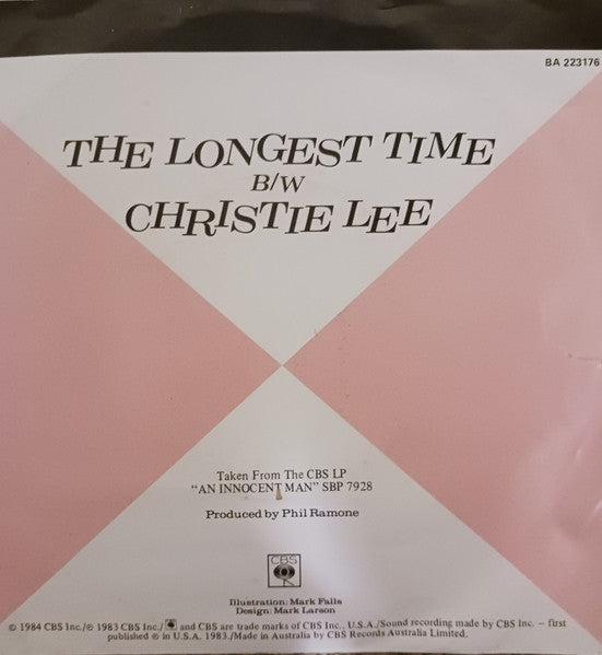 Billy Joel – The Longest Time 7" vinyl record, image 3 of 4
