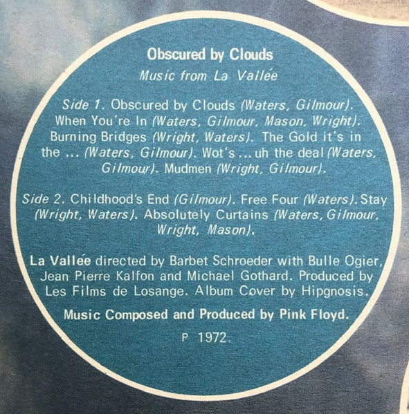 Pink Floyd – Obscured By Clouds LP vinyl record, image 5 of 9