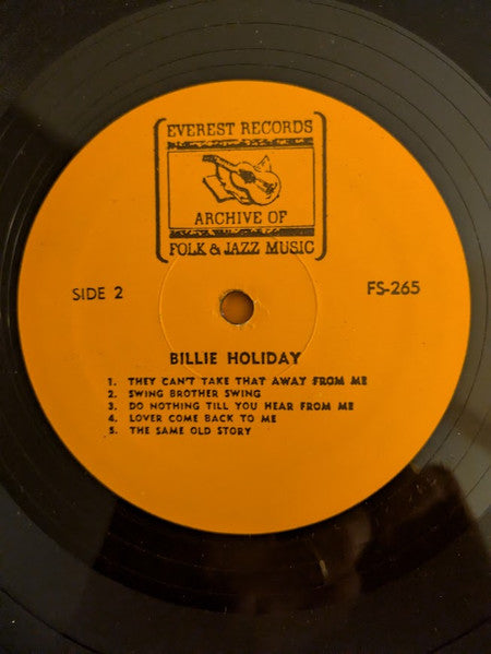 Billie Holiday – Billie Holiday LP vinyl record, image 4 of 4