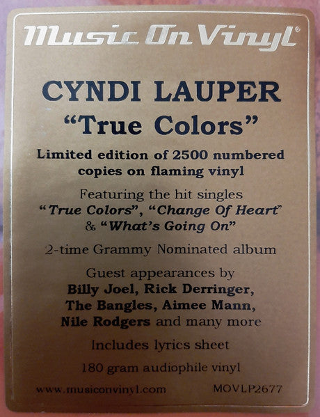 Cyndi Lauper – True Colors LP vinyl record, image 7 of 7