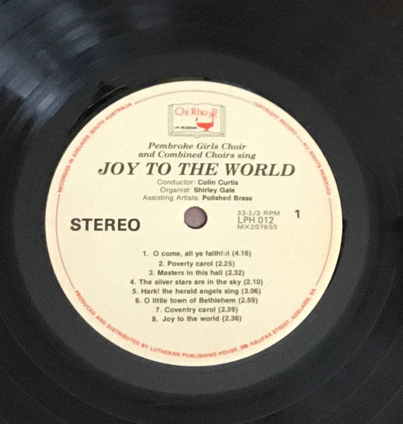 Pembroke Girls Choir, Pembroke School Choir, Pembroke Choral Society – Joy To The World LP vinyl record, image 3 of 4