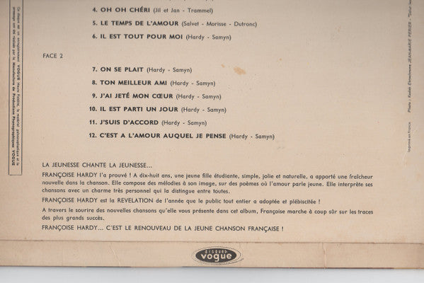 Françoise Hardy – Françoise Hardy LP vinyl record, image 2 of 6