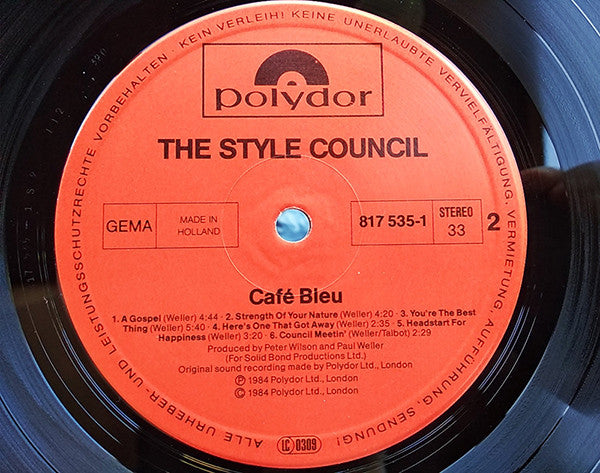 The Style Council – Café Bleu LP vinyl record, image 3 of 4